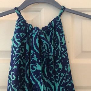 Escapada Turquoise Navy Maxi Beach Dress resort